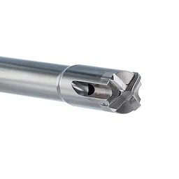 The image displays an SDS Vacuum Bit, featuring a durable, metallic body with precision cutting edges designed for drilling. It has an integrated vacuum port for efficient dust removal, enhancing performance and cleanliness during use.