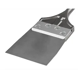 SDS MAX Floor Scraper features a flat, wide metal blade secured with screws, designed for efficient floor scraping and removal tasks.