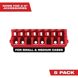 MILWAUKEE® Small & Medium Case Rows for Impact Driver Accessories 5PK