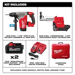 M18 FUEL™ 1-1/8" SDS Plus Rotary Hammer w/ ONE-KEY™ Kit w/ (2) 6.0 Battery Includes