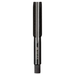 1/2-20 NF Straight Flute Plug Tap made of steel, featuring spiral grooves for cutting threads in a wide variety of materials.