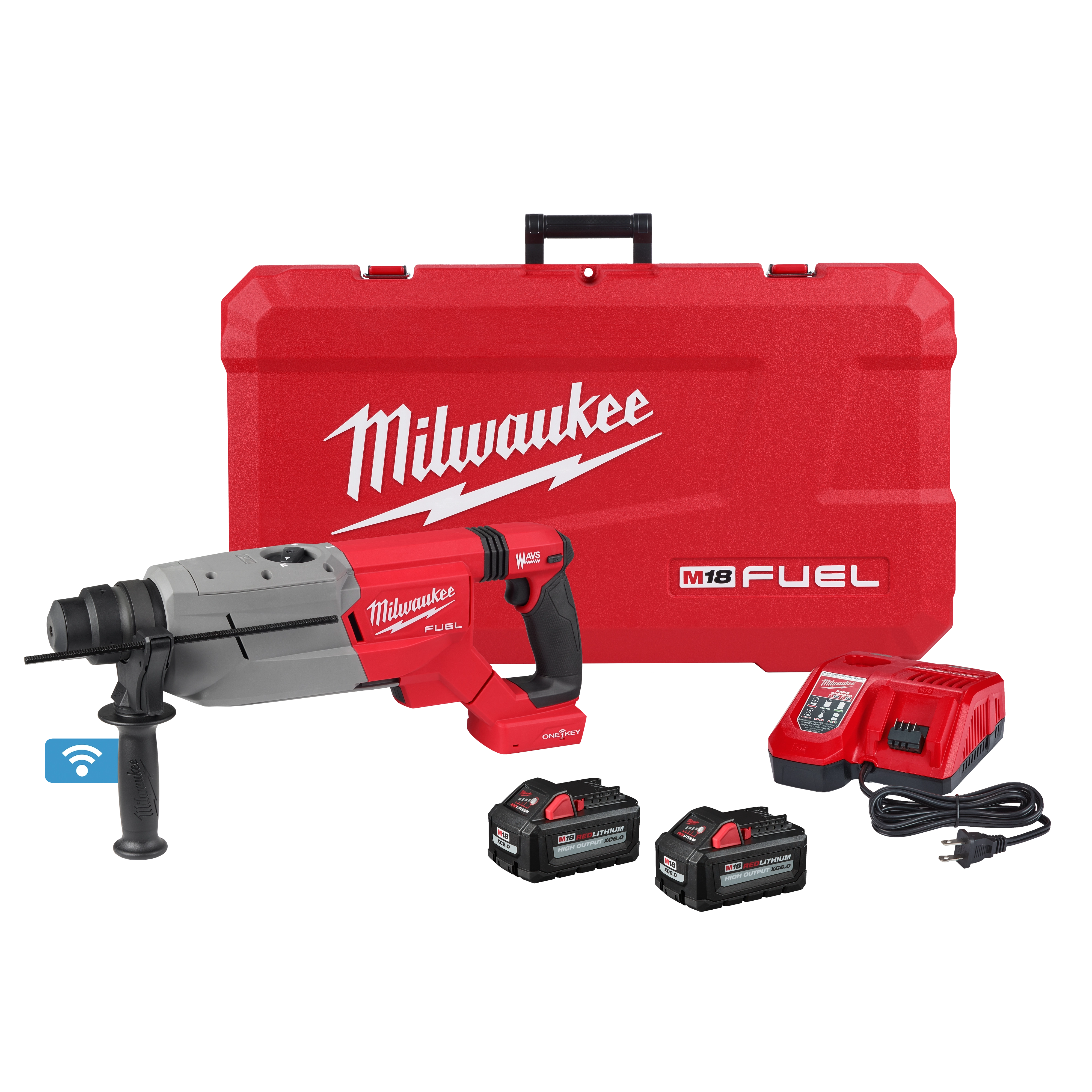 M18 FUEL™ 1-1/4” SDS Plus D-Handle Rotary Hammer Kit w/ ONE-KEY™