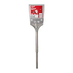 SDS-MAX SLEDGE Floor Scraper, a metal tool with a long handle and a rectangular head, is displayed against a white background.
