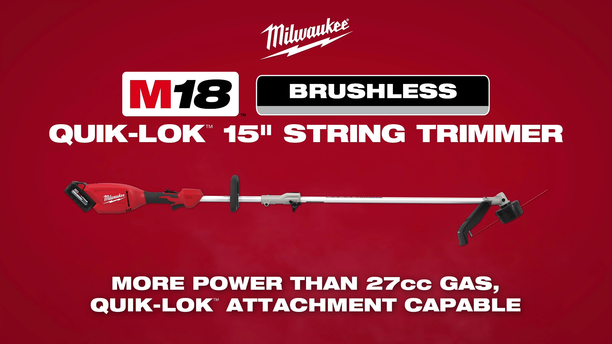 M18 QUIK-LOK Brushless 15” String Trimmer.