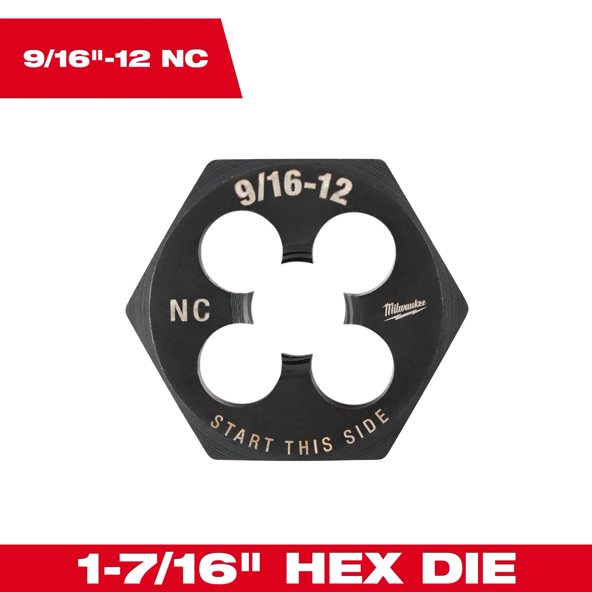 9/16"-12 NC 1-7/16" Hex Threading Die