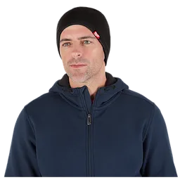 Image of a man wearing the Milwaukee Fleece-Lined Beanie in black