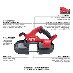 M18 FUEL Compact Dual-Trigger Band Saw Bare Tool Walkaround