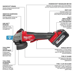 M18 FUEL™ Braking Grinder w/ ONE-KEY