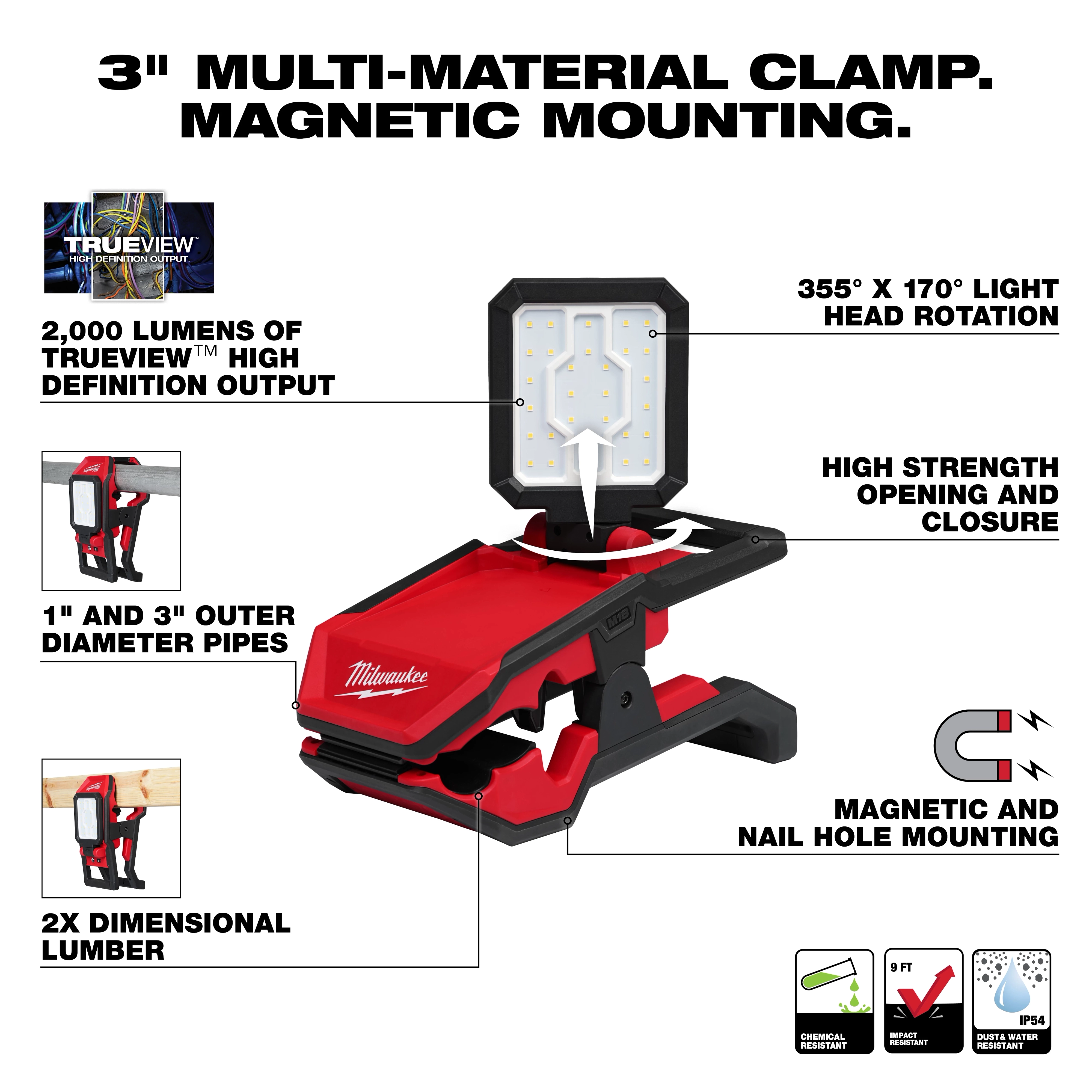 M18™ ROVER Clamping Flood Light