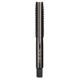 7/16"-14 NC Straight Flute Plug Tap with a cylindrical shape, sharp spiral grooves, and the product name etched on the side.
