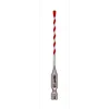 1/8" X 1-1/2" X 3-1/2" Hammer Drill Bit with a red and silver spiral design and a hexagonal shank for masonry drilling.
