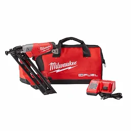 2743-20 15 Gauge Finish Nailer, (1) M18™ REDLITHIUM™ 2.0 Compact Battery Pack, Multi-Voltage Charger and Contractor Bag - M18 FUEL™ 15 Gauge Finish Nailer Kit