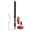 M12 TRAPSNAKE 4' Urinal Auger with battery, charger, and red handle attachment, featuring a flexible metal cable.