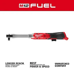 M12 FUEL 1/2" Extended Reach Ratchet displayed horizontally on a plain white background.