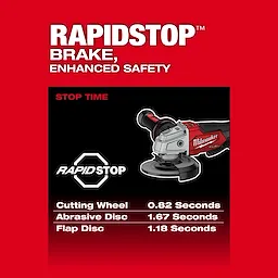 M18 FUEL™ 4-1/2" / 5" Braking Grinder Paddle Switch, No-Lock