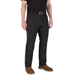 Man wearing black Milwaukee Tool work pants