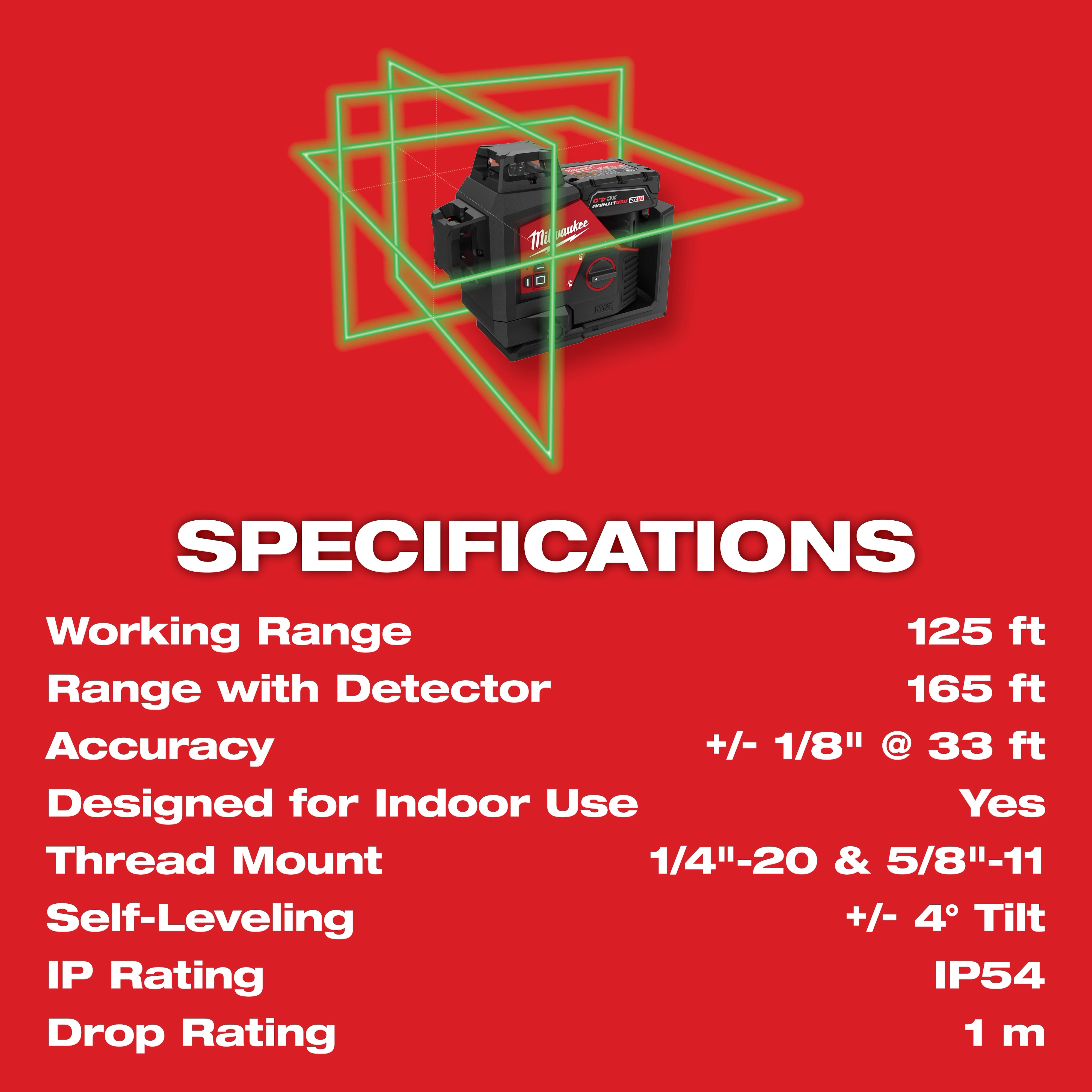 M12™ Green 360° 3-Plane Laser Kit