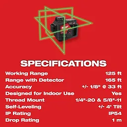 M12™ Green 360° 3-Plane Laser Kit