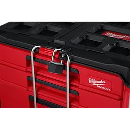 The PACKOUT 3-Drawer Tool Box secured