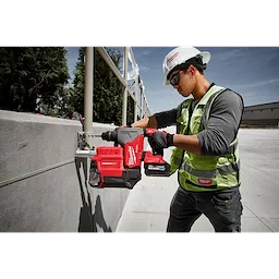 M18 FUEL™ 1-1/8" SDS Plus Rotary Hammer and M18 FUEL HAMMERVAC 1-1/8" Dedicated Dust Extractor