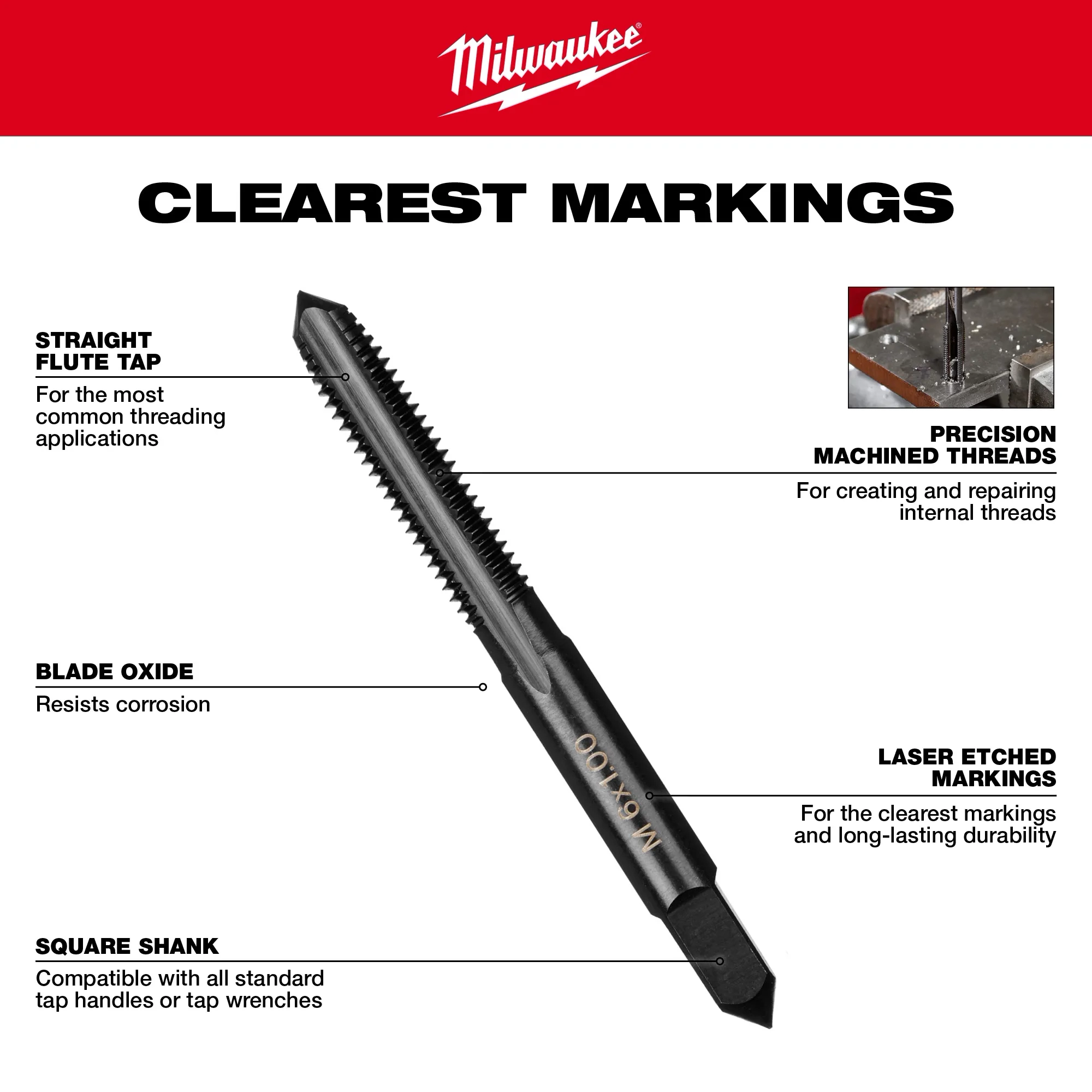 Drill bits provide the clearest markings