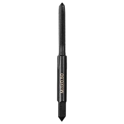 M3-0.50 20mm Straight Flute Plug Tap, metal tool with engraved text and a spiral cutting edge, used for threading holes.