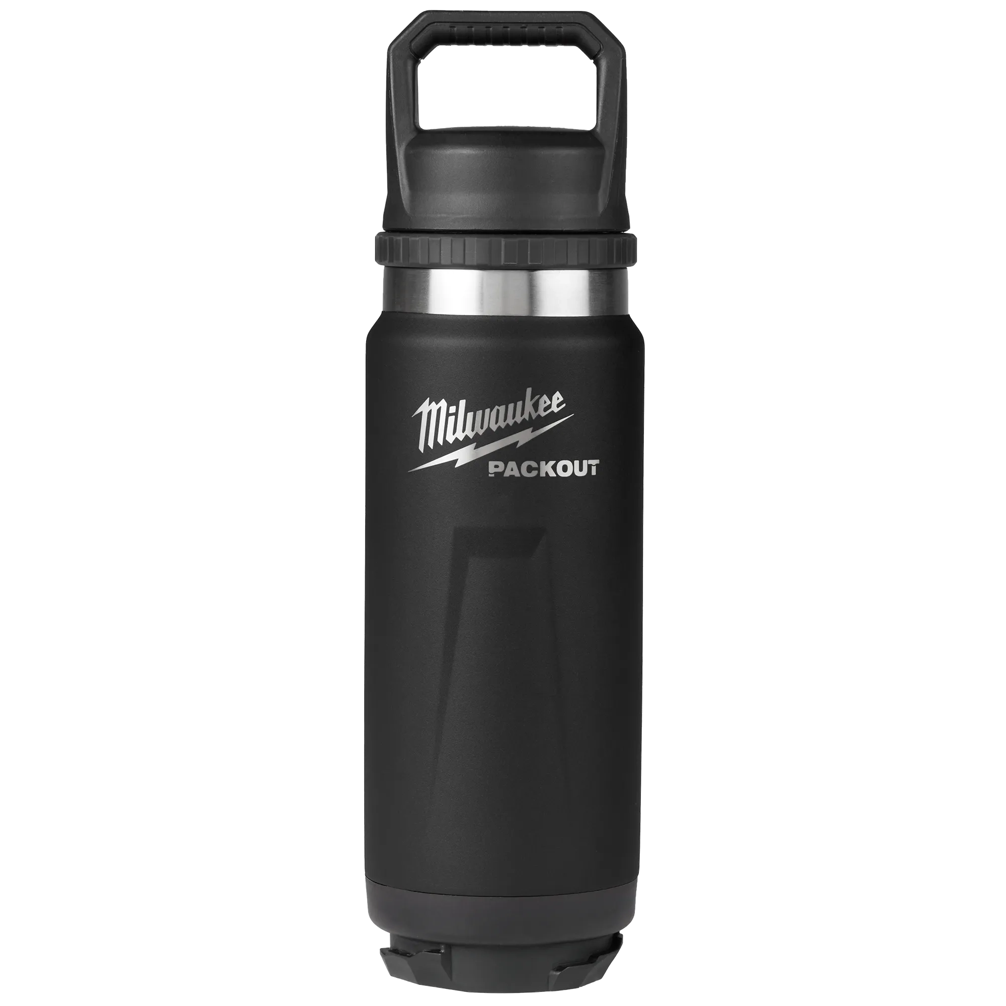 Image of the Milwaukee PACKOUT 24oz Insulated Bottle with Chug Lid in black