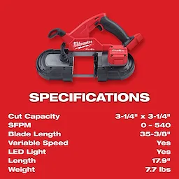 M18 FUEL Compact Band Saw Specifications
