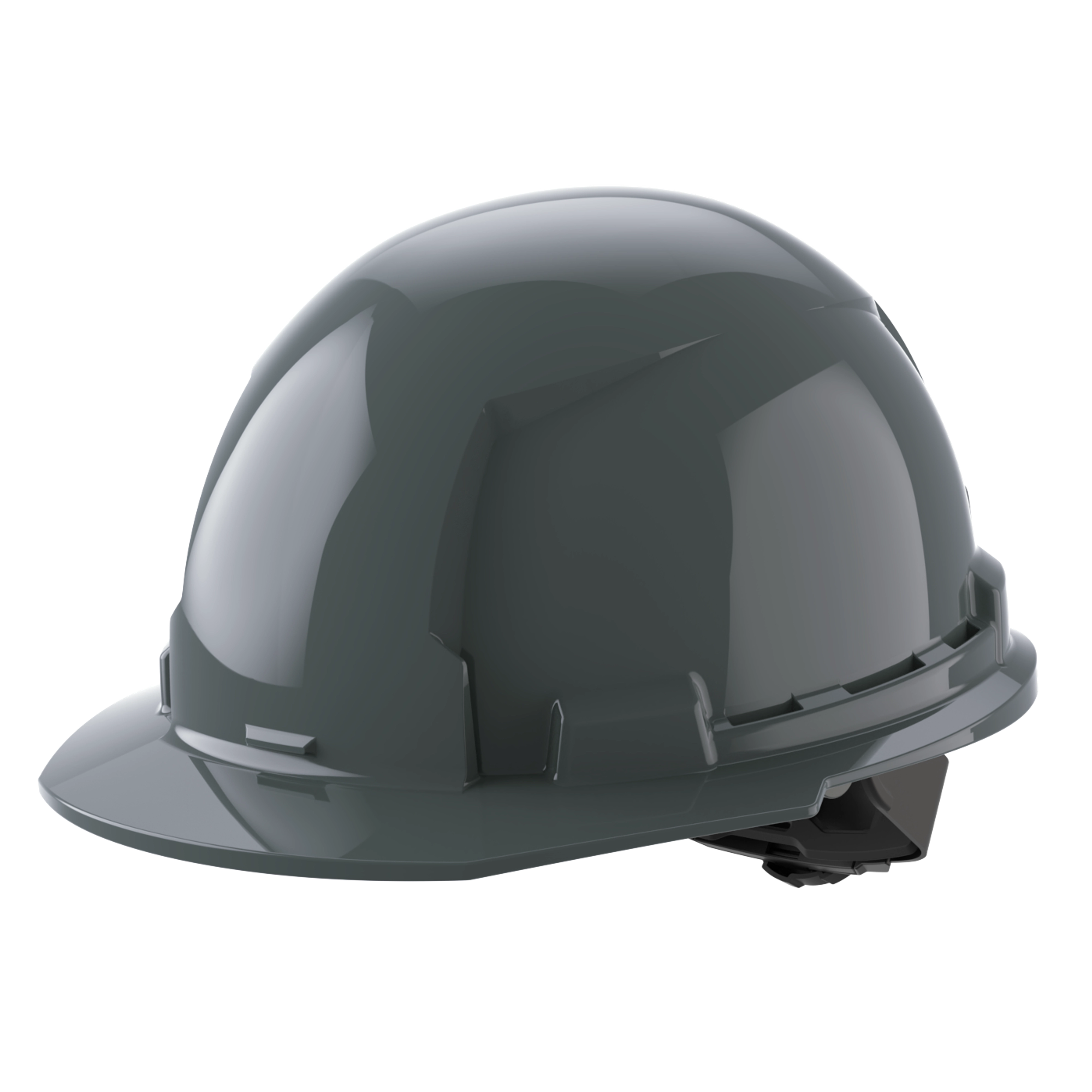 Image of the Milwaukee BOLT Gray Front Brim Hard Hat w/4pt Ratcheting Suspension (USA) - Type 1, Class E