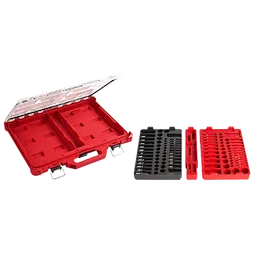 48-22-9486 - 1/4" & 3/8" METRIC & SAE RATCHET AND SOCKET SET WITH PACKOUT™ LOW-PROFILE COMPACT ORGANIZER