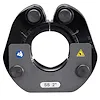 M18 Jaws and Rings - Stainless Steel, 2-inch fitting, with safety symbols and manual icon, designed for heavy-duty pipe work.