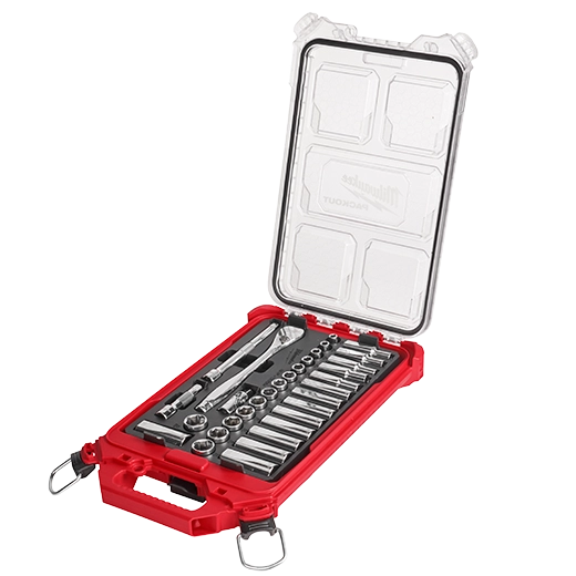 48-22-9482 - 3/8" METRIC RATCHET AND SOCKET SET WITH PACKOUT™ LOW-PROFILE COMPACT ORGANIZER