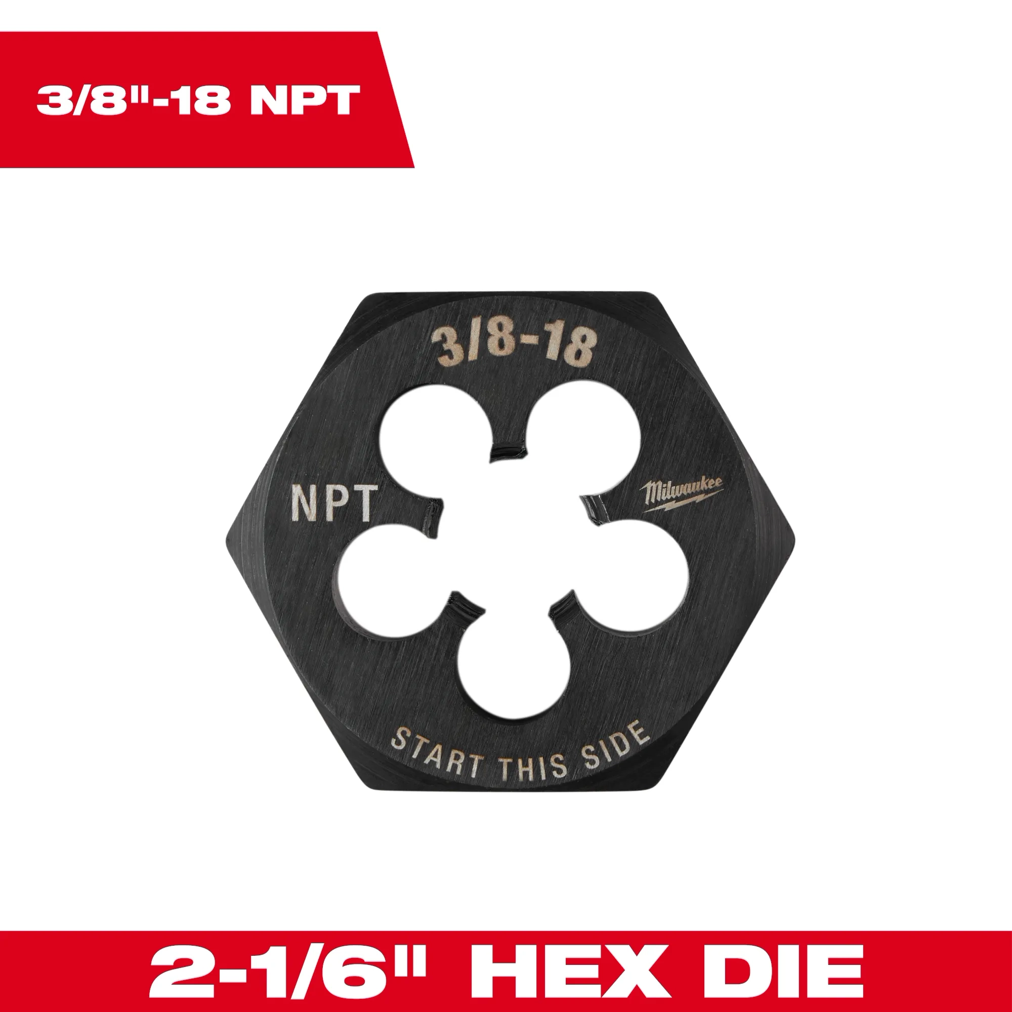 1/4"-18 NPT 1-7/16" Hex Threading Die