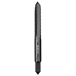1/4"-20 NC Straight Flute Plug Tap with straight flutes, black finish, threading section, and a square-shaped end.