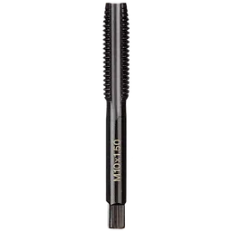 M10-1.50%20mm%20Straight%20Flute%20Plug%20Tap with a straight flute design and visible threading, shown in a vertical position.