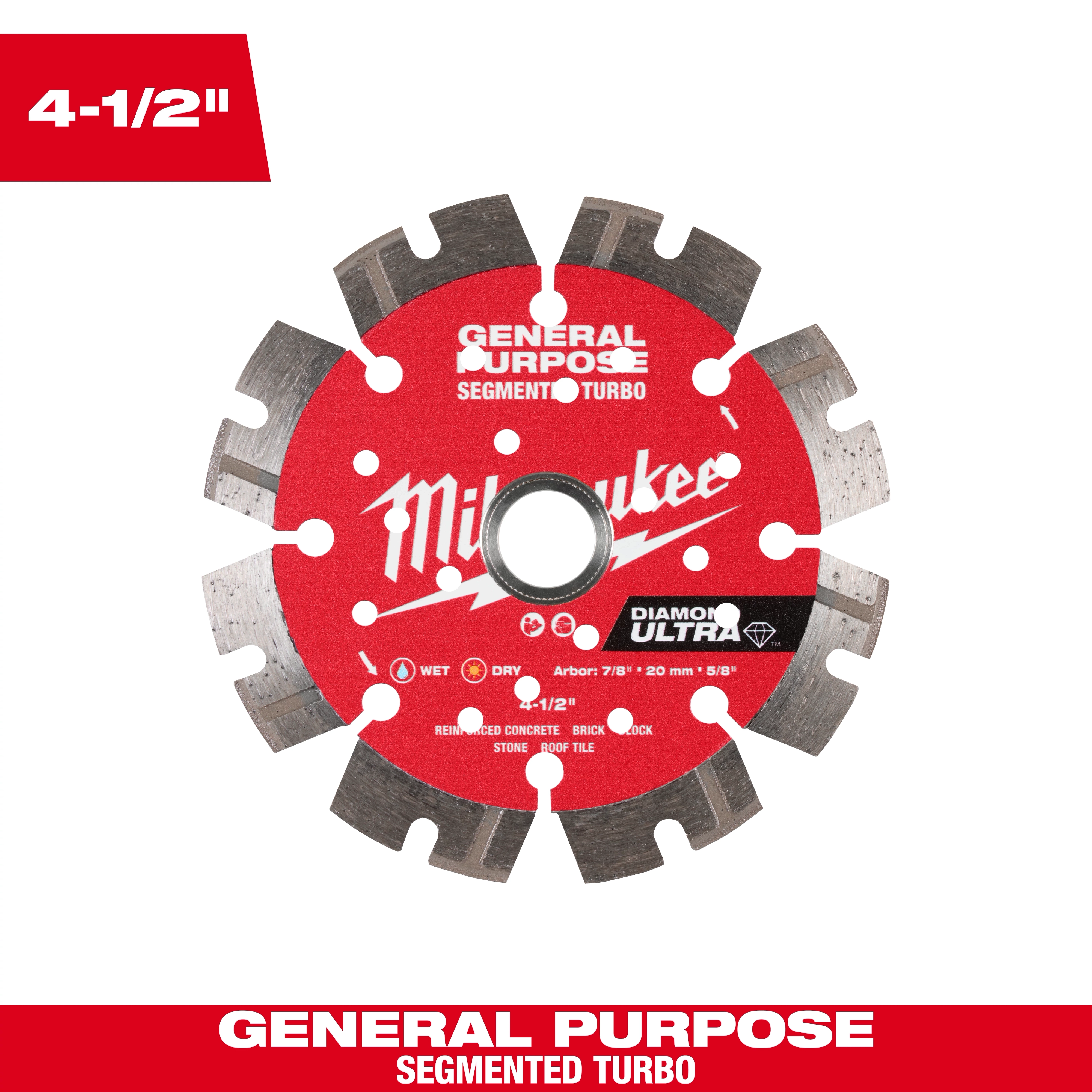 Milwaukee DIAMOND ULTRA™ Segmented Turbo General Purpose Diamond Blade