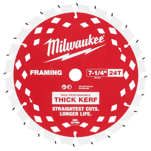 7-1/4" 24T Thick Kerf Framing Circular Saw Blade
