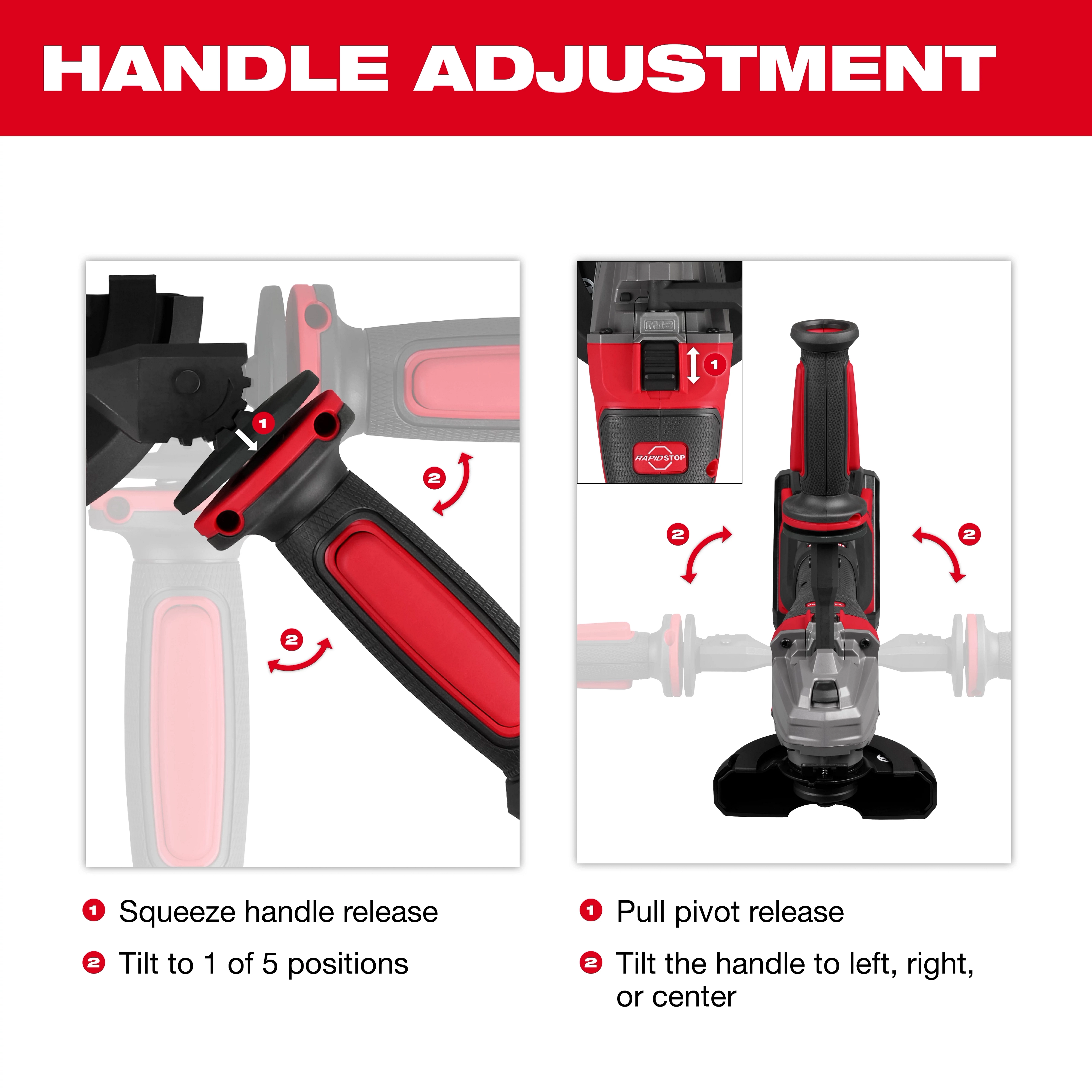 M18 FUEL™ 4-1/2" / 5" Dual-Trigger Braking Grinder
