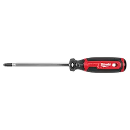 #3 Phillips 6" Cushion Grip Screwdriver (USA) with a black and red handle. The shaft is steel and has a Phillips head.