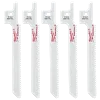 Five 3-5/8" 10 TPI SAWZALL® Blades for Metal Scroll displayed vertically side by side. Each blade is white with red branding and labeled "5162 METAL." The packaging quantity is five blades.