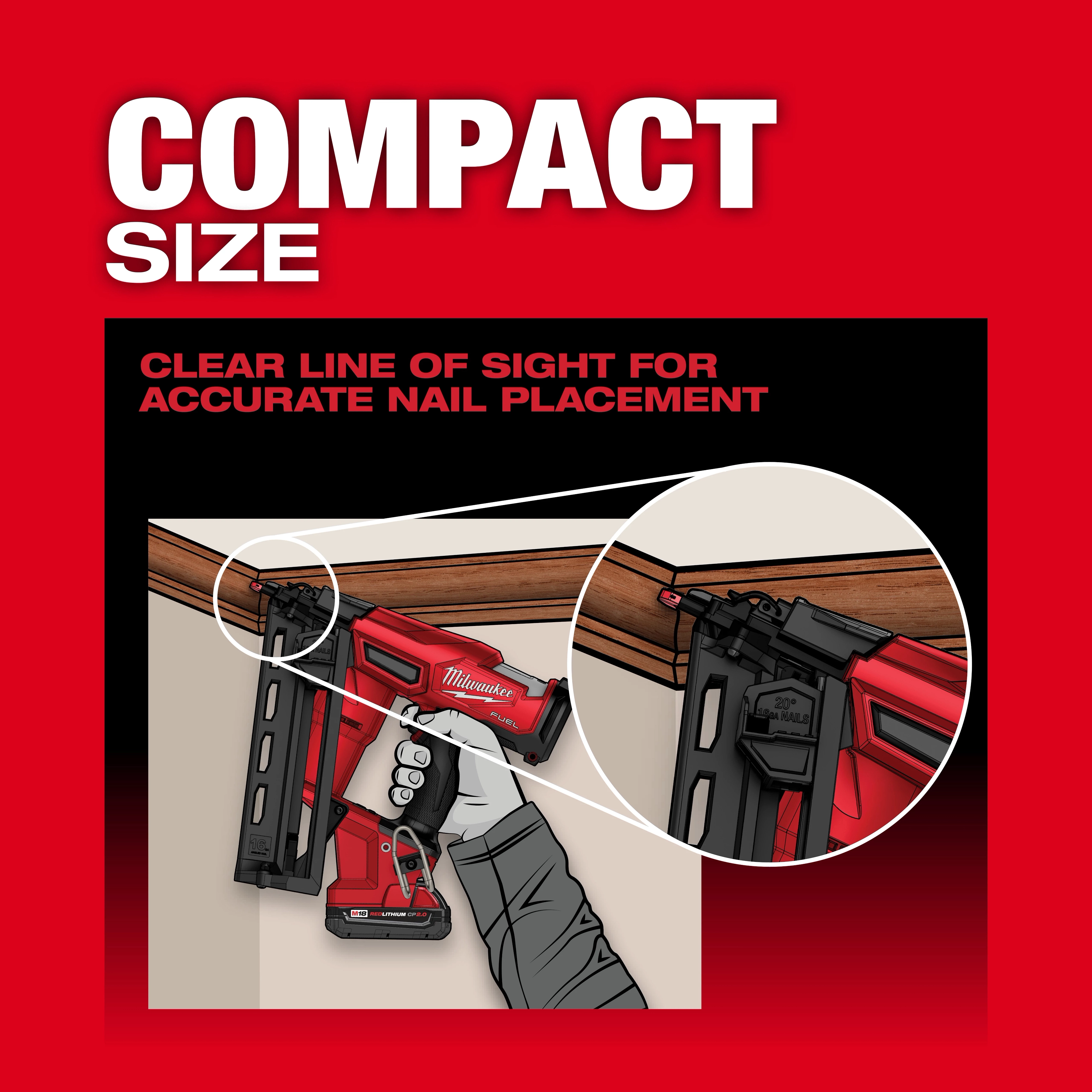 M18 FUEL™ 16 Gauge Angled Finish Nailer USP Chart 2