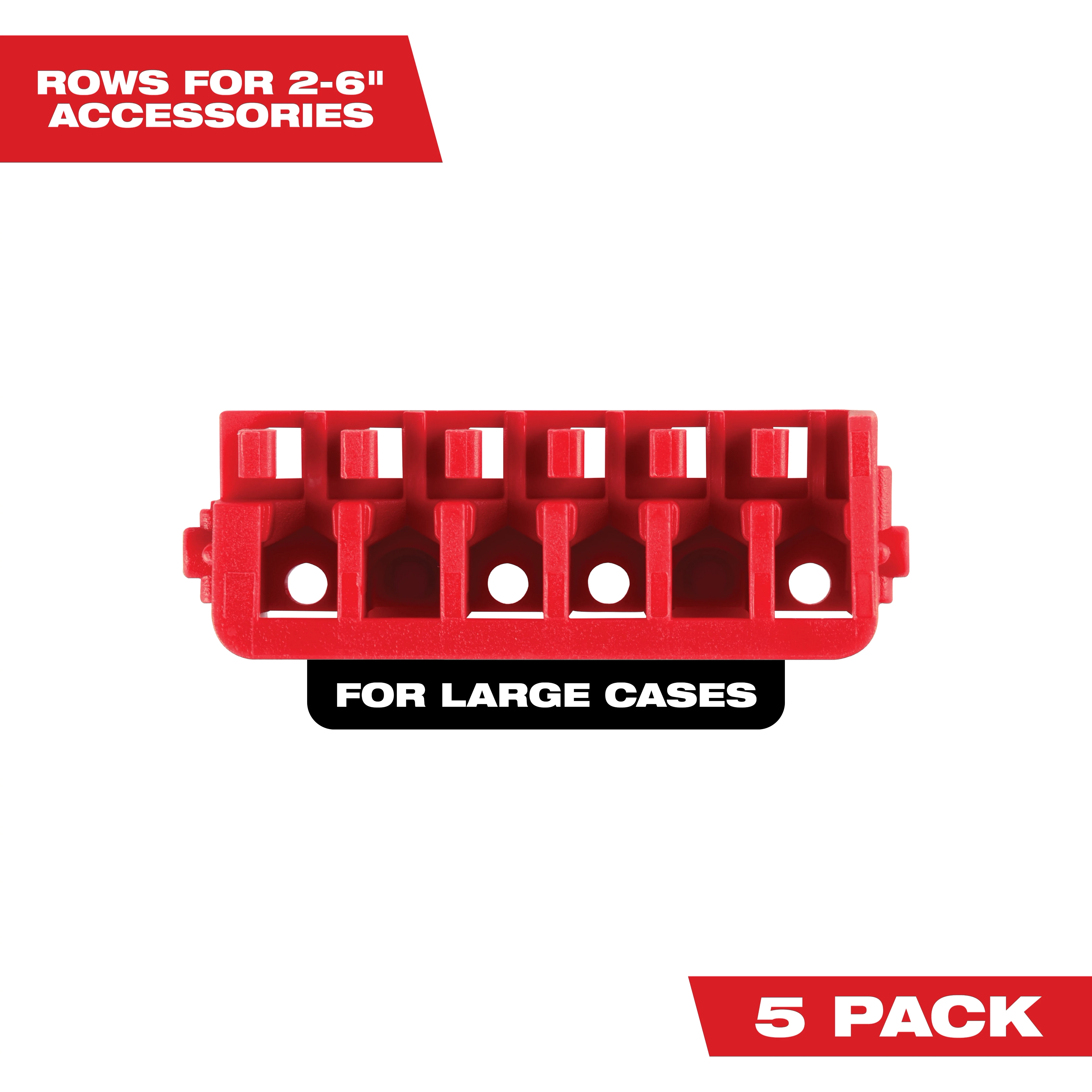 MILWAUKEE® Large Case Rows for Impact Driver Accessories 5PK