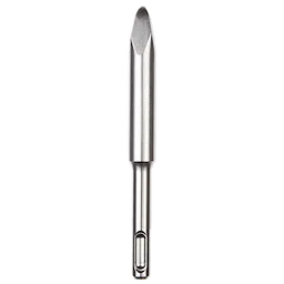 SDS Plus 5-1/2" Bull Point Chisel features a pointed, hardened tip for effective demolition and concrete breaking tasks.