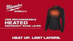 Milwaukee USB Rechargeable Heated WORKSKIN Midweight Base Layer