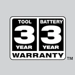 3 year tool warranty 3 year battery warranty logo