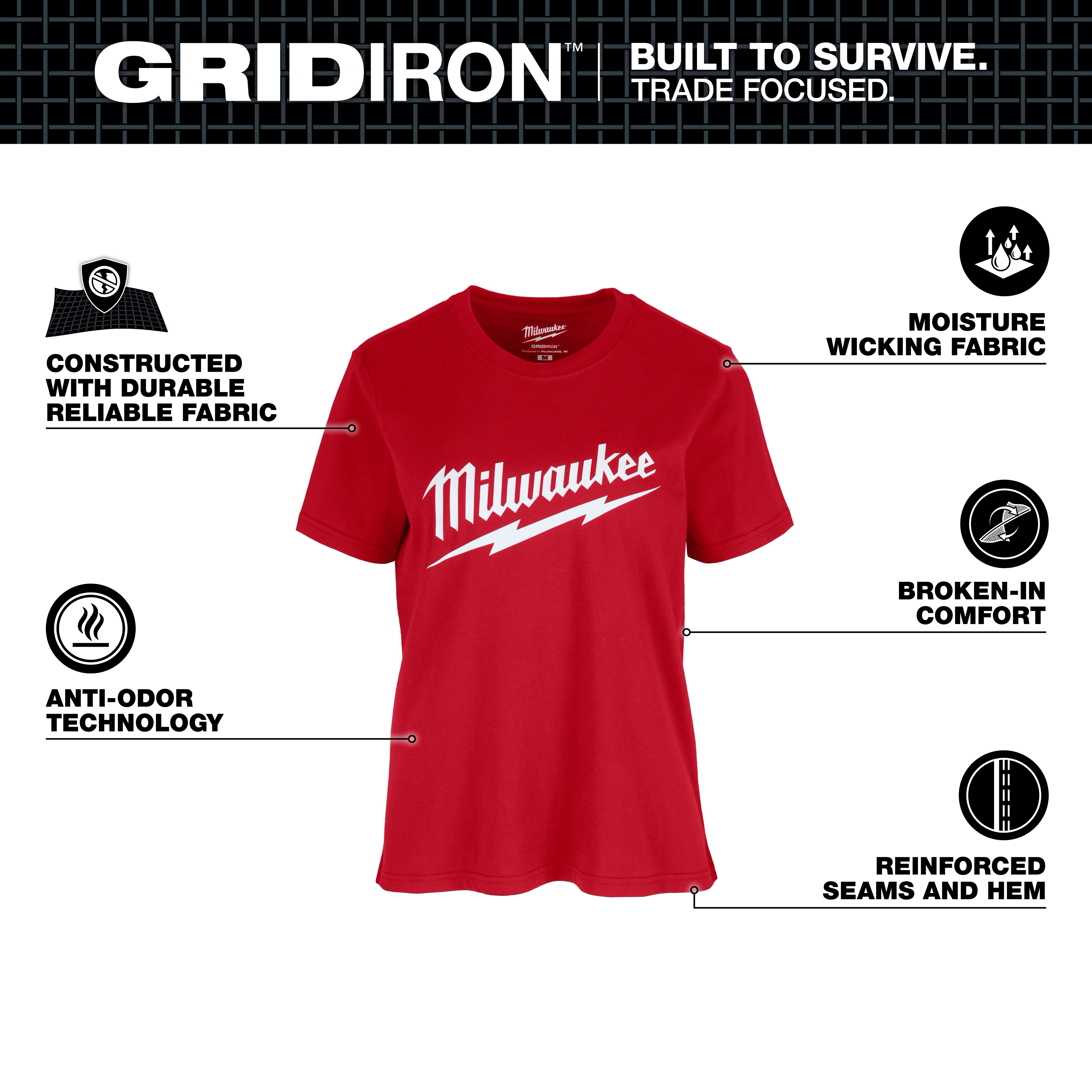 Women's GRIDIRON™ Logo Tee - Short Sleeve