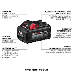 M18™ REDLITHIUM™ HIGH OUTPUT™ XC6.0 Battery Pack