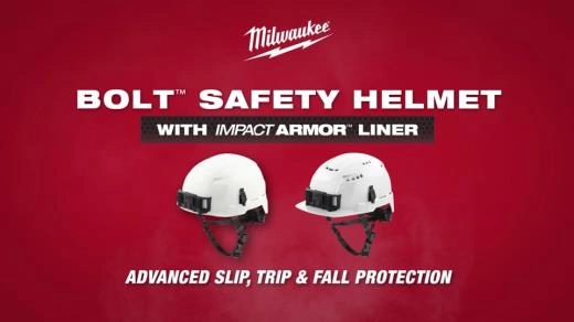 Milwaukee BOLT Safety Helmet with Impact Armor Liner Demo Video