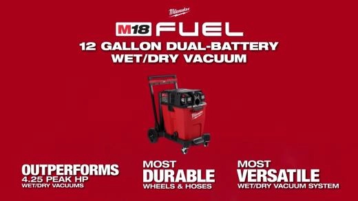 Milwaukee M18 FUEL 12 Gallon Dual-Battery WetDry Vacuum
