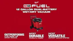 Milwaukee M18 FUEL 12 Gallon Dual-Battery WetDry Vacuum